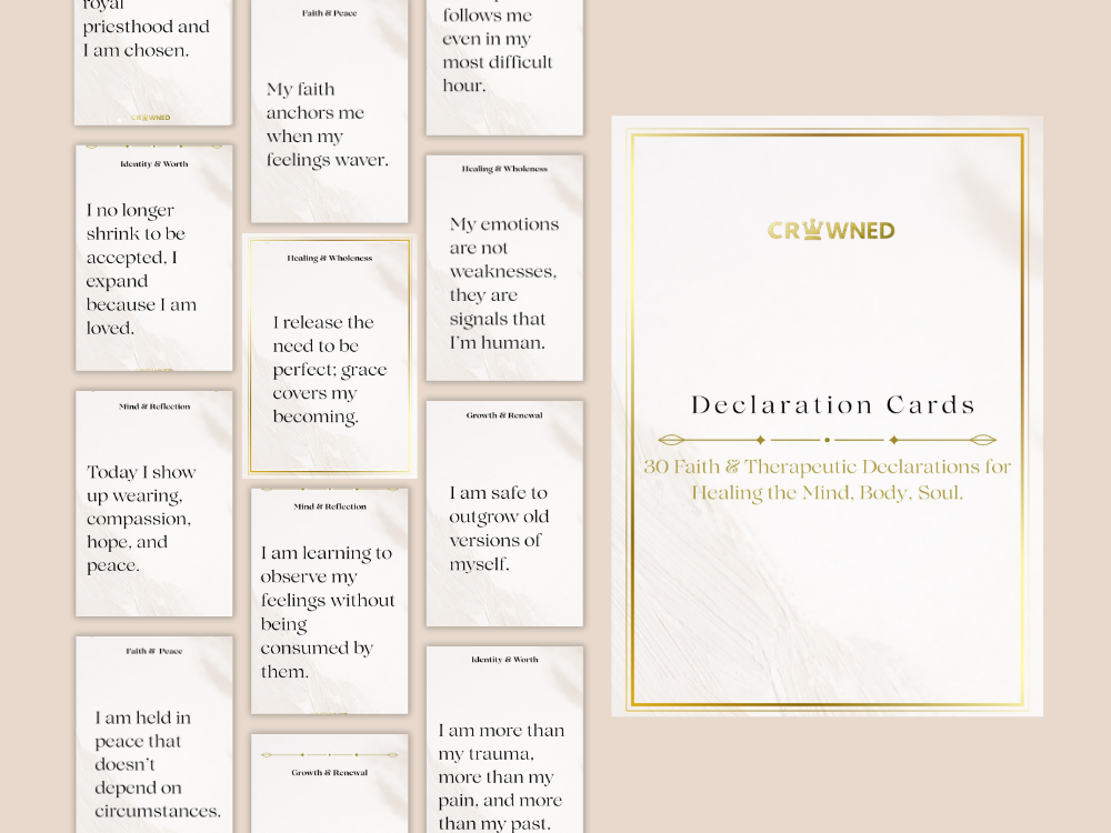 CROWNED: Faith & Therapeutic Declaration Cards (Digital)