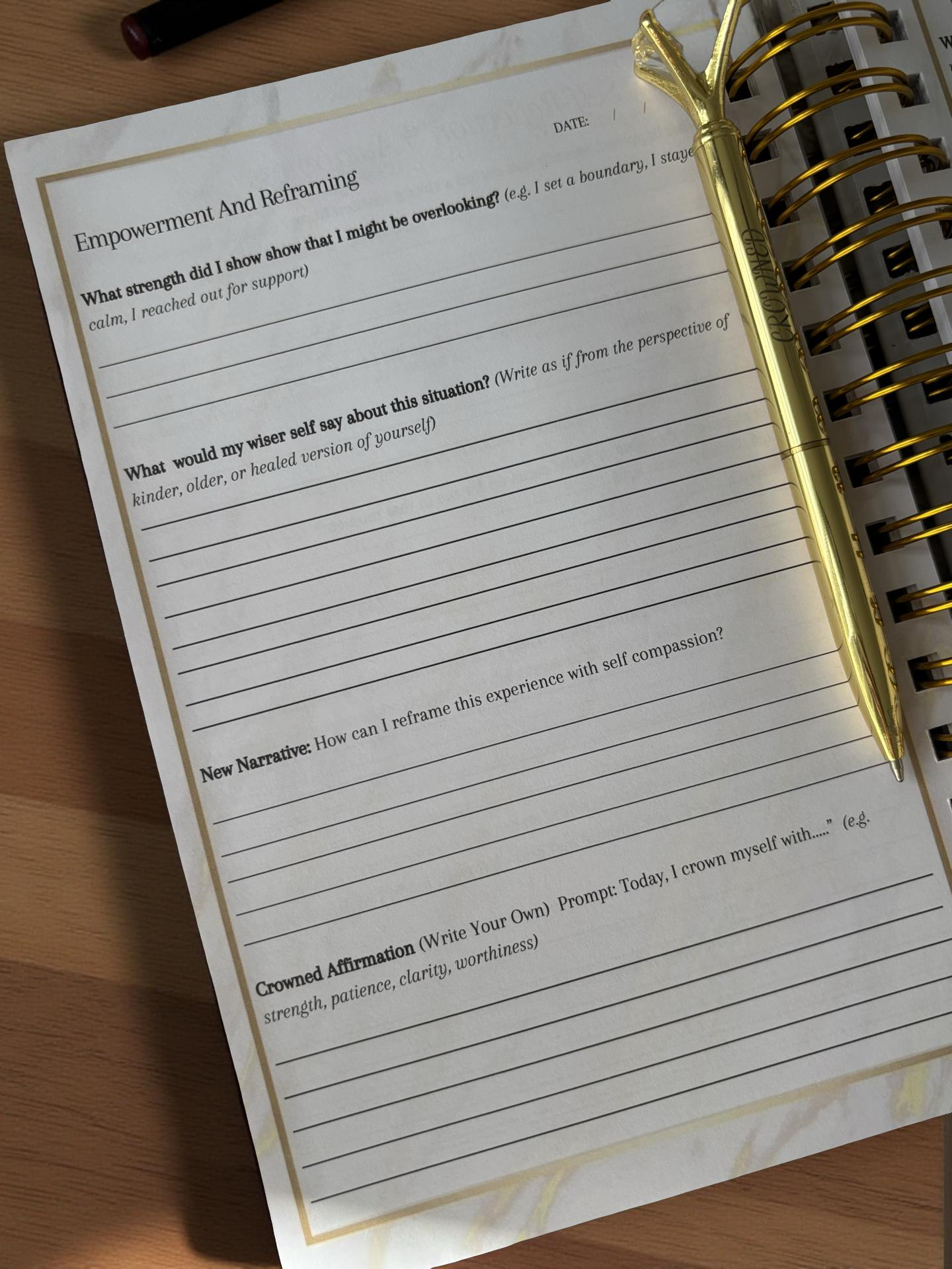CROWNED Therapeutic and Reflective Journal